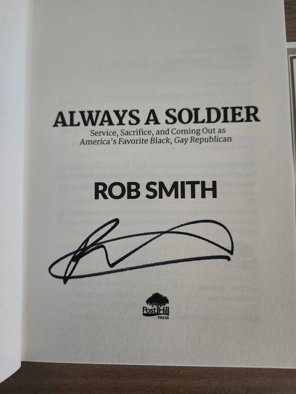 Signed Rob Smith Always a Soldier Hardcover Book With COA Military Memoir
